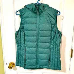 Green Hooded Quilted Vest
